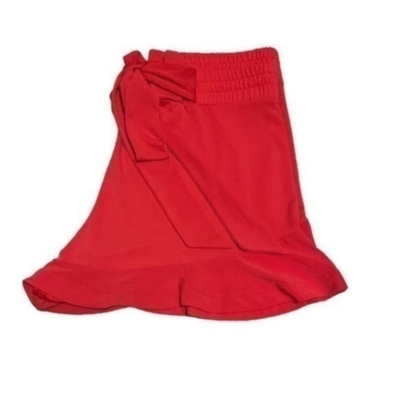NWOT EXPRESS Women’s Red Ruffle Shorts - Picture 1 of 3